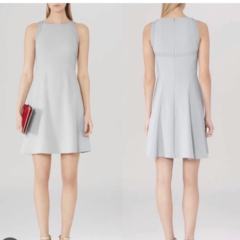 REISS Blue Pebble Trim Detail Blair Dress size 2